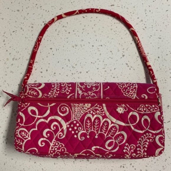 Vera Bradley Twirly Bird Pink and White Purse - Picture 3 of 6